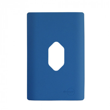 Placa p/ 1 Tomada Vertical 4x2 - Novara Azul Fosco